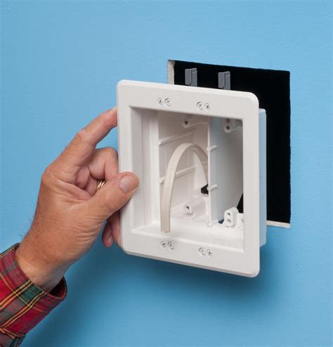 recessed wall junction box|recessed outlet box for tv.